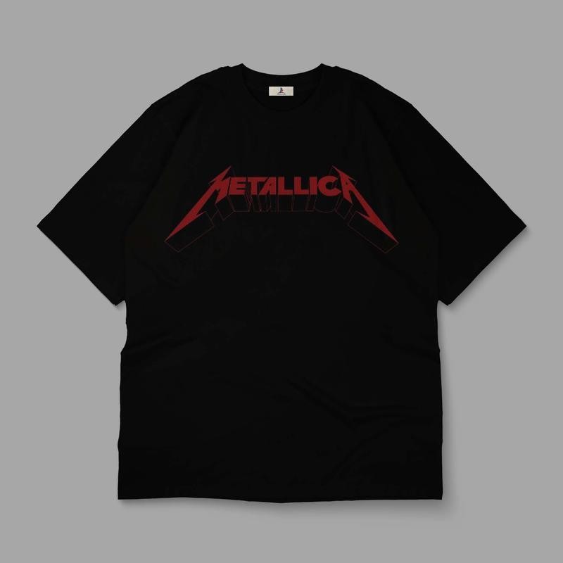 เสื้อผ้า  เสื้อยืด  thailand เสื้อยืดผ้าฝ้ายแท้ Metallica Theme ระบายอากาศได้ดีสบาย.เสื้อผ้าสีดํา Body, Back Justice Goddess รูปแบบสะดุดตา, Thai Heavy Metallic สไตล์, Release Rock Attitude