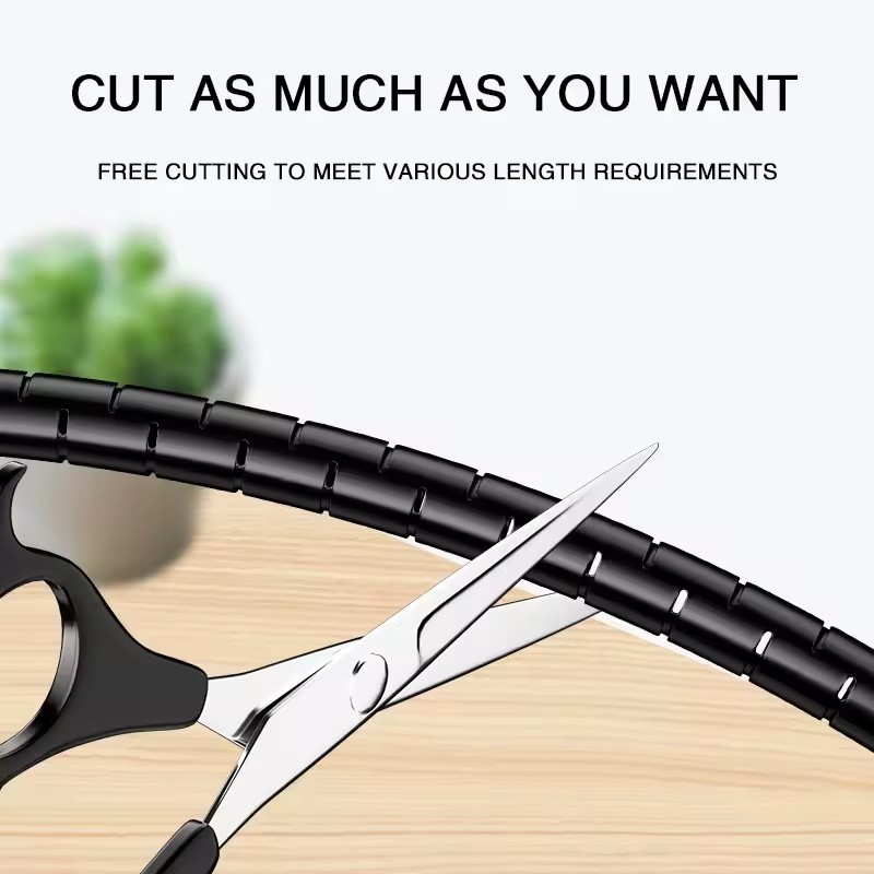 ฝาครอบป้องกันสายไฟแบบยืดหยุ่น / ที่เก็บสายไฟคอมพิวเตอร์ / ปลอกหุ้มสายไฟโฮมออฟฟิศ - รูปที่ 7