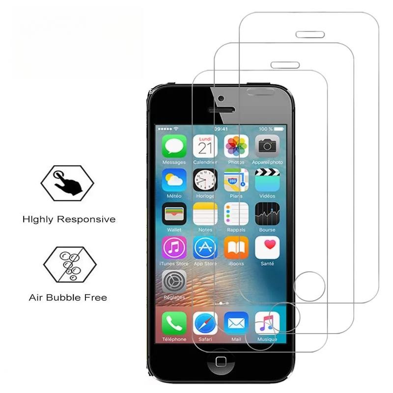 สําหรับ iPhone 4 4S 5S 5 5C SE 2016 กระจกนิรภัยป้องกันหน้าจอป้องกันกระจก