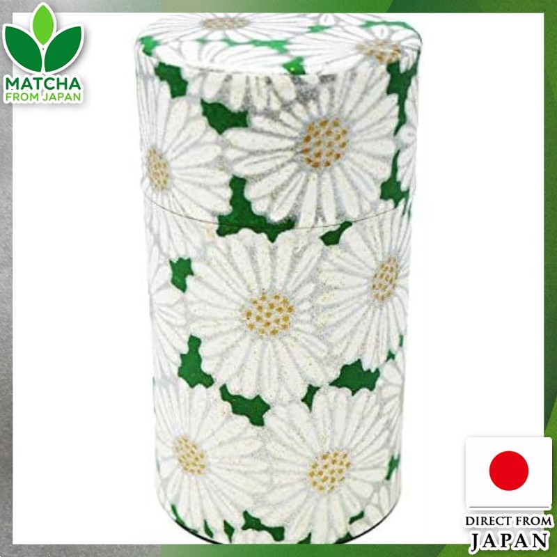 Kitsusako Yuzen Paper Tea Cans ที่เกิดใน Kyoto Kikuhime [ปรับปรุงการจัดเก็บใบชา]/ 150ml Tea Canister