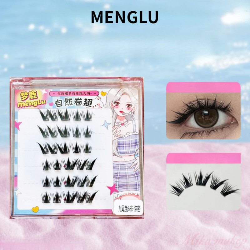Menglu ขนตาปลอมหนาหลายสไตล์ Segmented