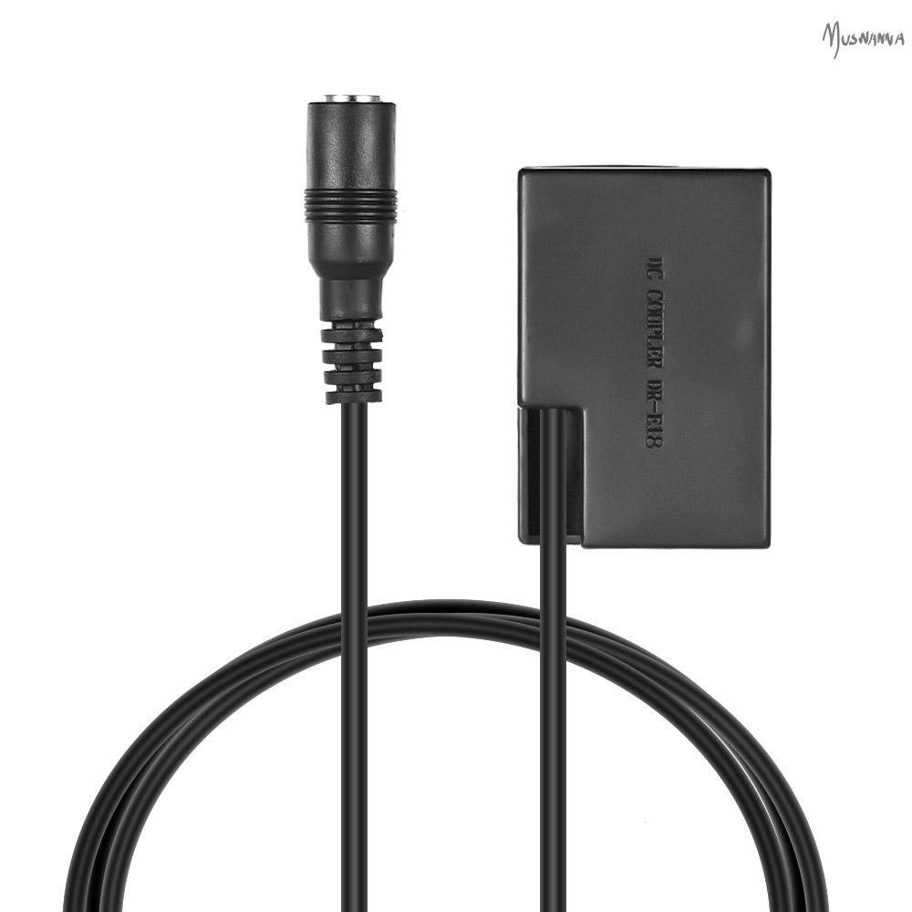 Andoer DR-E18 LP-E17 Dummy แบตเตอรี่ Pack Coupler อะแดปเตอร์ DC ชายสําหรับ Canon 200D/ 800D/อะแดปเตอ