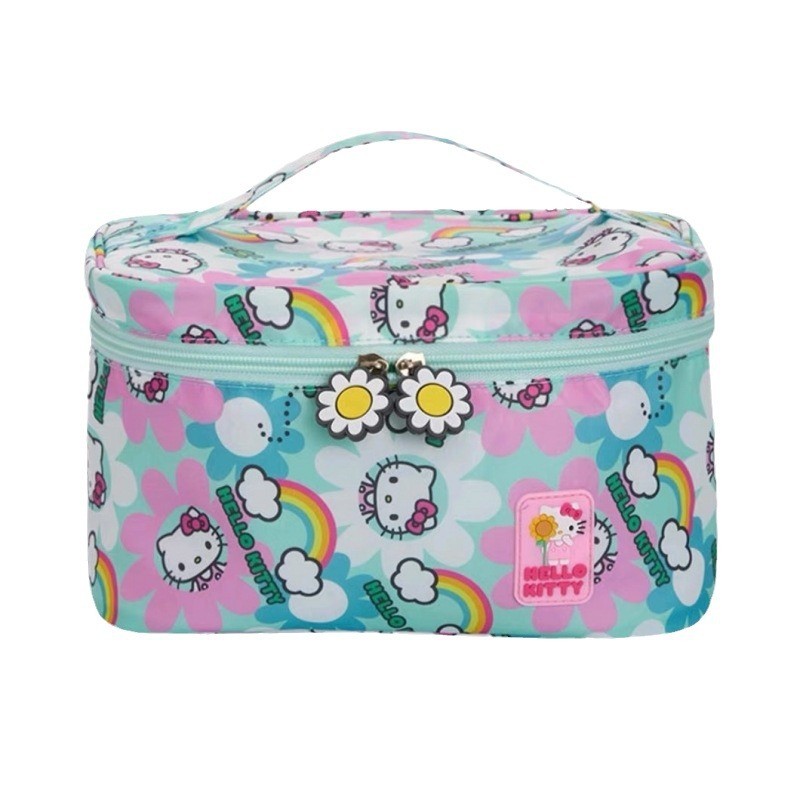 พร้อมสต็อก ใหม่สไตล์คิตตี้ถุงเก็บการ์ตูนพิมพ์แบบพกพากระเป๋าเครื่องสําอางเดินทางแบบพกพาผลิตภัณฑ์ดูแลผิวล้างถุงเก็บ - รูปที่ 3
