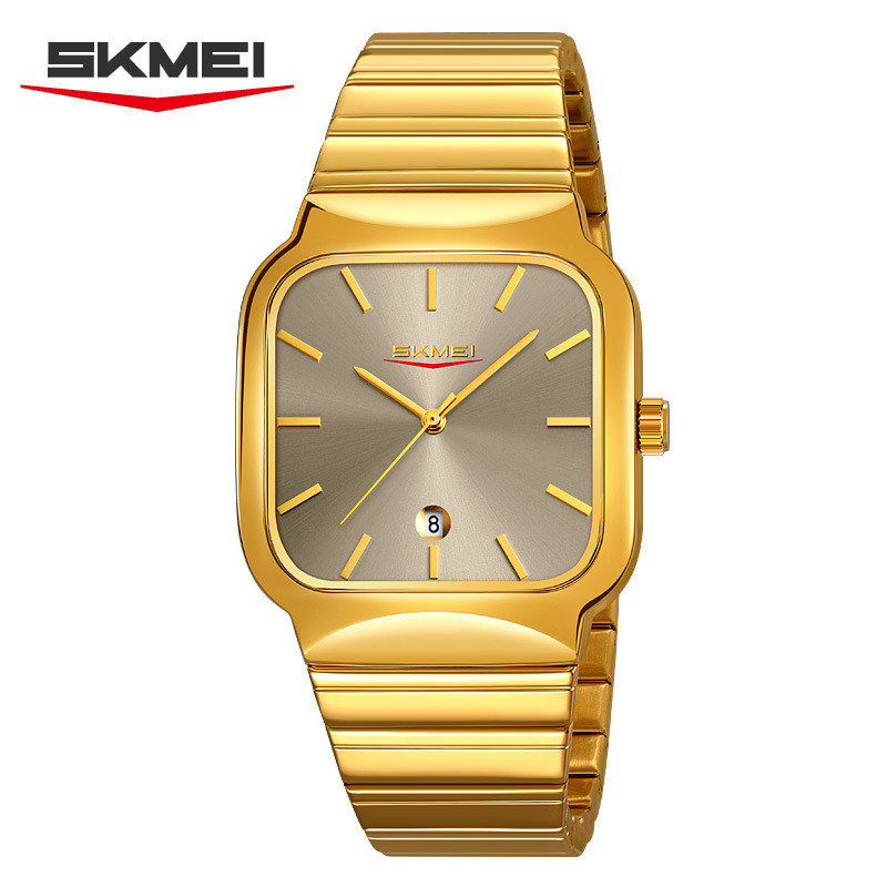 Skmei 9301 กันน้ําแฟชั่น High-End Square Steel Band นาฬิกาควอตซ์คู่พร้อมสต็อก