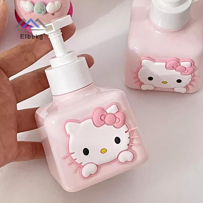 EIbbkg Sanrio น่ารักขวดเปล่าอะนิเมะ Hello Kitty ขวดความจุขนาดใหญ่โลชั่นรีฟิลขวดสบู่มือแชมพูเจลอาบน้ําขวดลดราคา