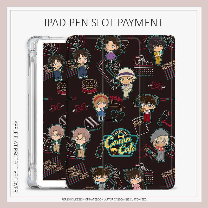 Detective Conan เคส iPad air4/5/6/7 10.2 gen7/8/9 mini4/5/6/7 เคสไอแพด gen10/11 pro11 2022 pro12.9 pro13 2024 กรณี