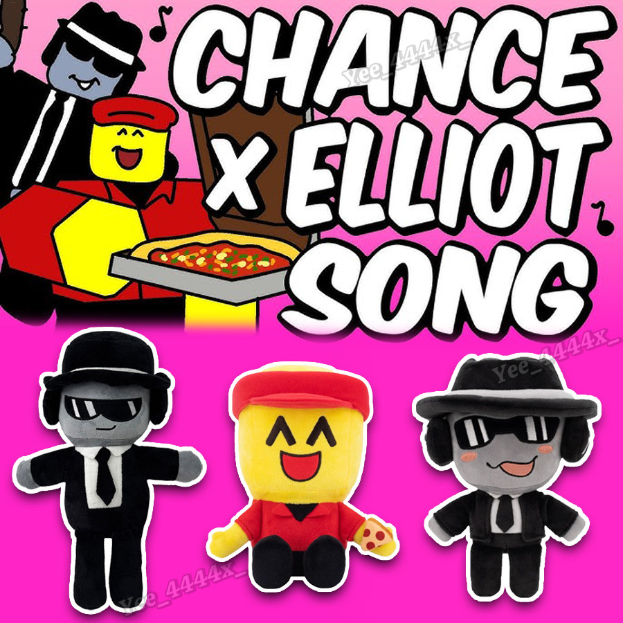 Forsaken Roblox Chance & Elliot ของเล่นตุ๊กตาเกม Forsaken Chance ตุ๊กตาตุ๊กตาการ์ตูน Elliot Plushies