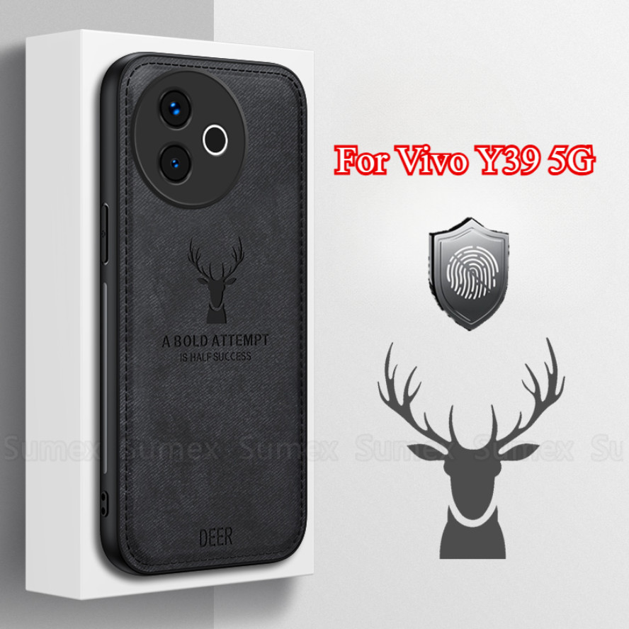 ผ้ากวางผ้าสําหรับ Vivo Y39 5G 2025 กล้องกันกระแทก Soft TPU กรอบปลอกโทรศัพท์ Sweatproof ปกหลัง Vevo Y