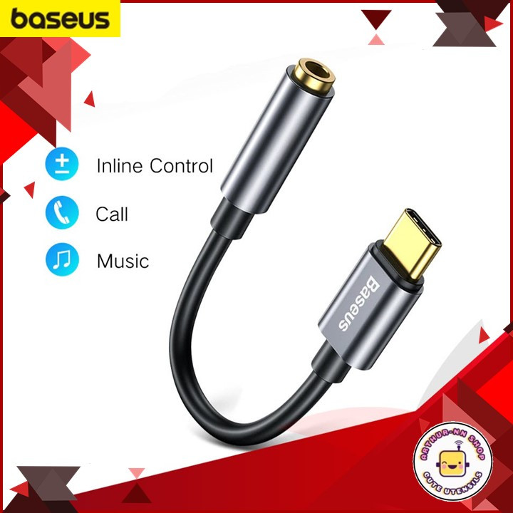 พร้อมส่งจากไทย แท้/ถูก Baseus Type C to 3.5mm AUX Adapter USB-C Type-C to 3.5 mm Headphone Audio