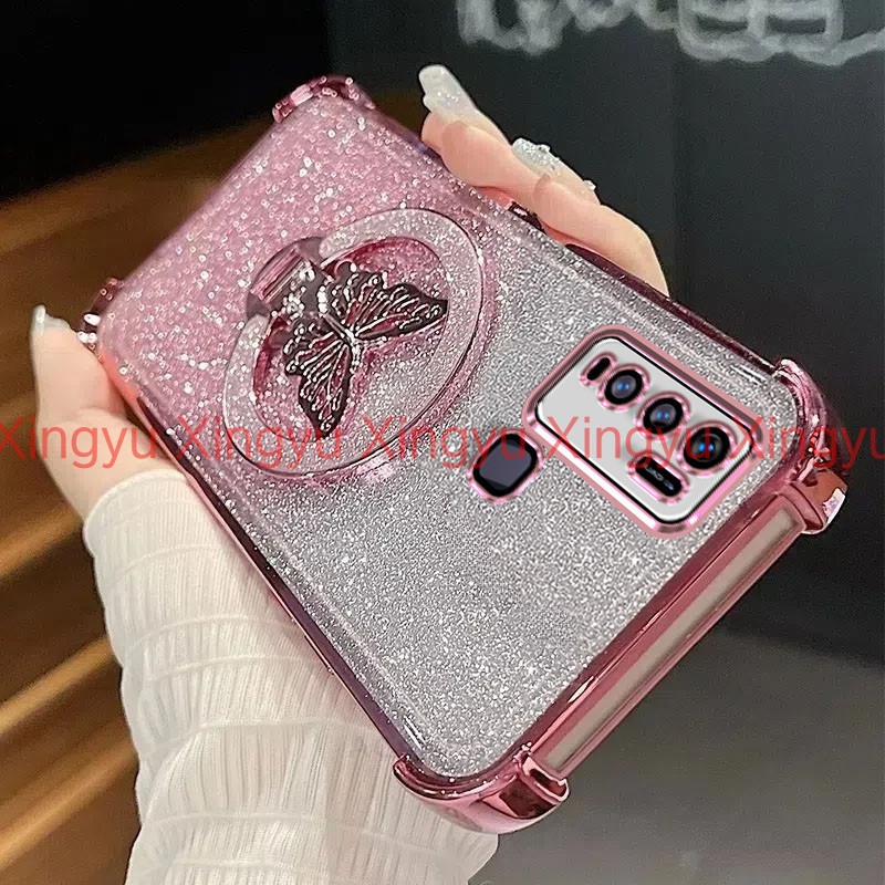 สําหรับ Vivo Y50 Y30i Y30 ปลอกหรูหราสี่มุมกันกระแทก Electroplated Bracket เคสโทรศัพท์ที่ดีที่สุดป้องกันที่ทนทาน