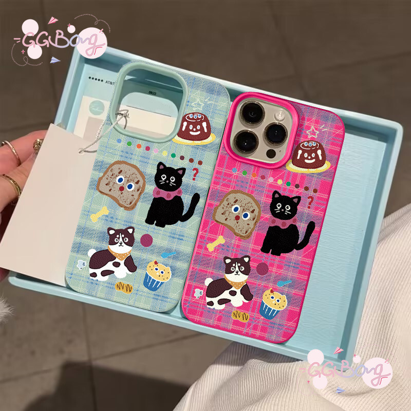 เคสไอโฟน 16 สำหรับ 17 air 12 11 13 15 16 14 Pro Max 16 14 15 Plus XR XS X วินเทจแมวสีดำดวงจันทร์ดาวตัวเรือนหนังพื้นผิว