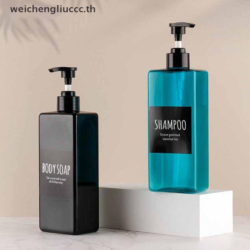 # chengliu # 3PCS 500ml Square Soap Dispenser ป้ายกันน้ํารีฟิลขวดเปล่าสบู่มือ Liquid Lotion แชมพูครีมนวดผมคอนเทนเนอร์.