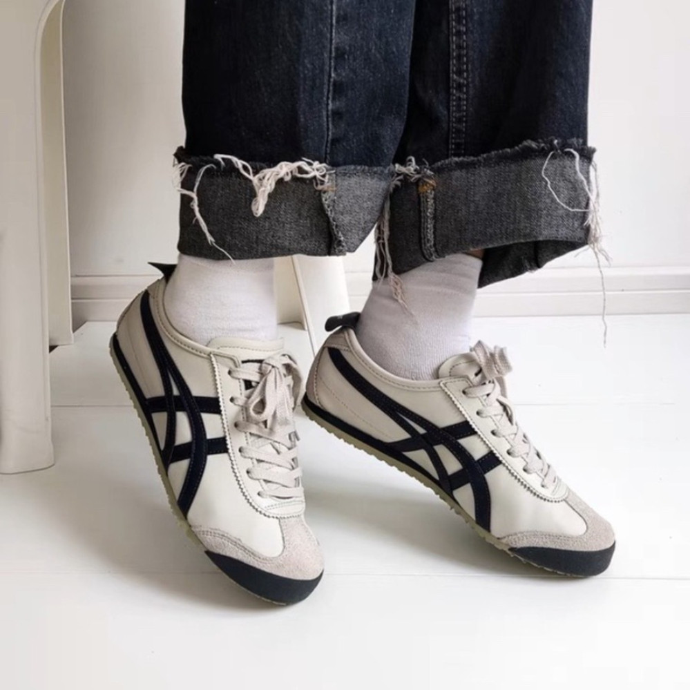 🔥พรีออเดอร์🔥💯Onitsuka Tiger MEXICO 66 ของแท้100% รองเท้าลำลอง DL408-1659 / 1183B493-100 รองเท้าผู้ชายและผู้หญิงแท้