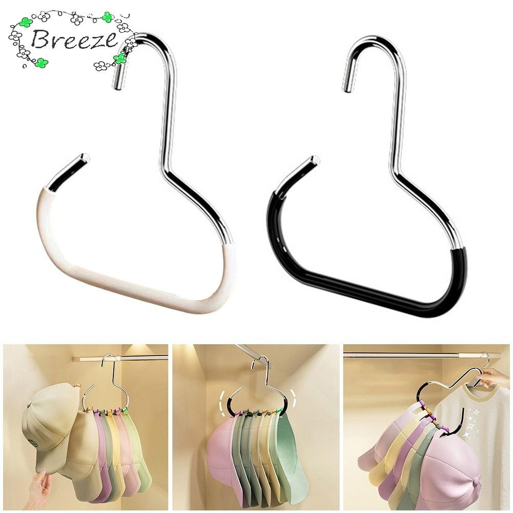 BREEZE ไม้แขวนเสื้อ, ตะขอแขวนหมวกกันลื่นไม่ทําเครื่องหมาย, ชั้นวางหมวกโชว์วงกลมแหวน