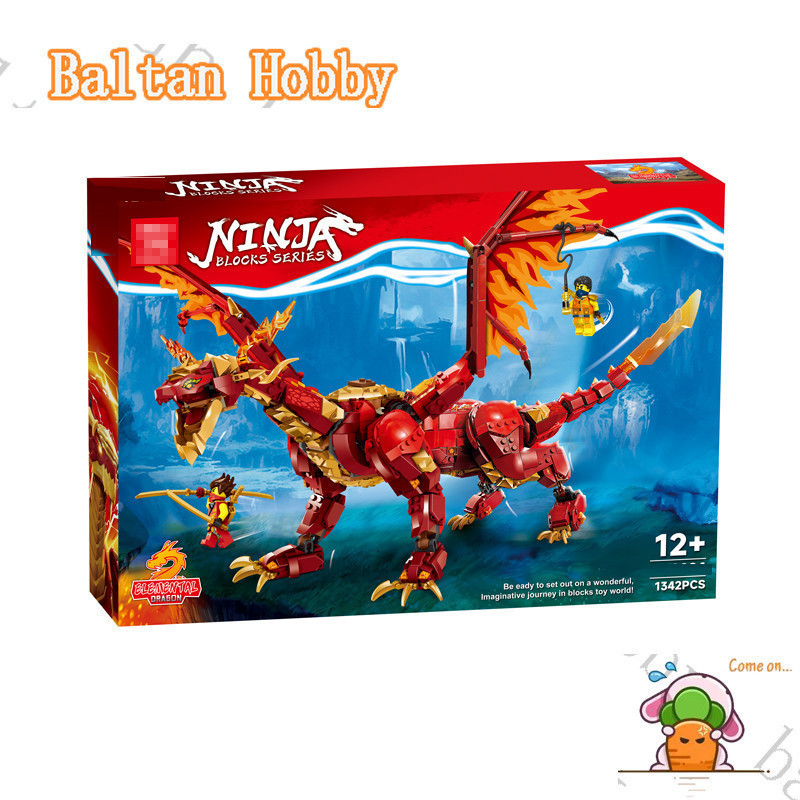 Baltan ของเล่น HN3X เข้ากันได้กับ Ninjago 71822 แหล่ง Dragon of Motion Building blocks EN5