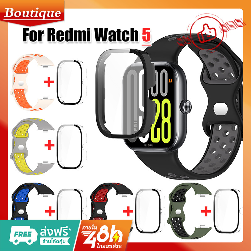 【สาย+เคส】สายสําหรับ Xiaomi Redmi Watch 5 สายนาฬิกา Redmi watch 5 ซิลิโคน สายนาฬิกา สําหรับ xiaomi re