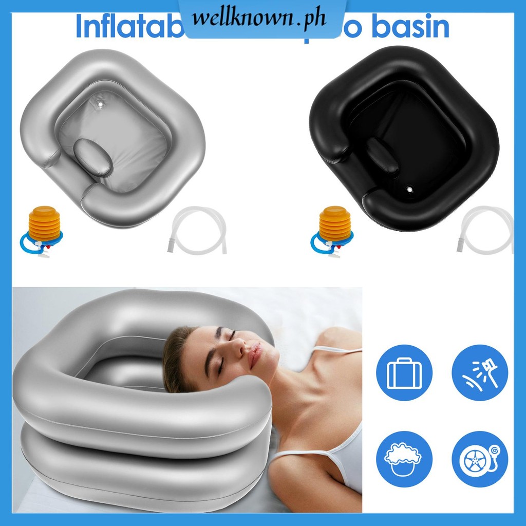 อ่างสระผมทําให้พองแบบพกพาพองแชมพูชามพับล้างผมชามที่มีศีรษะและคอสนับสนุน ร้านค้า3674