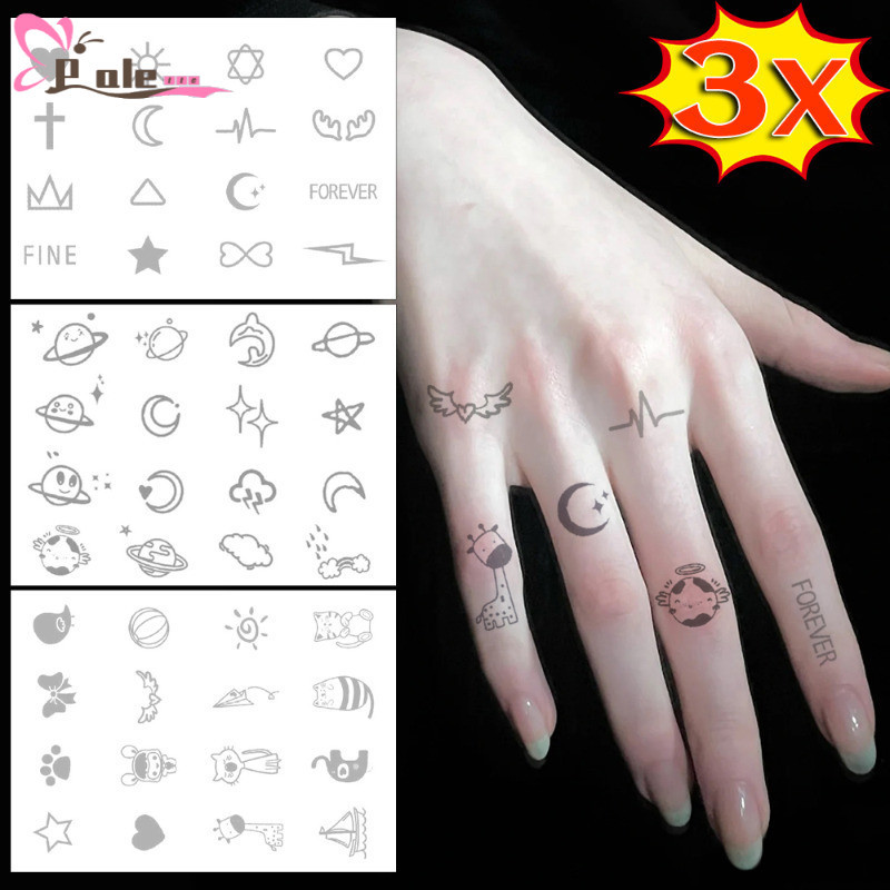 [BZ] สติ๊กเกอร์รอยสักเปลี่ยนสีได้เมจิก |   สูตรสมุนไพรพัฒนาใน 24H รูปลอกน้ําการ์ตูน 8x11cm