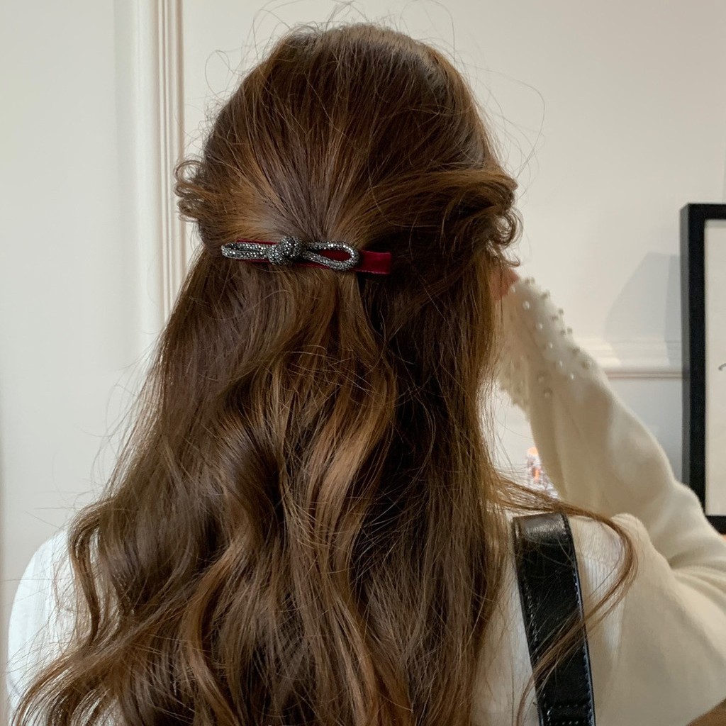 เก็บผมสไตล์เกาหลี Hairpin แบบ All-Match พร้อมเพชรเต็มด้านข้าง Duckbill Clip สำหรับคนชอบแฟชันและInfluencer ราคา ถูกที่สุด ดีลบีเคเค แกลเลอรีภาพที่ 3