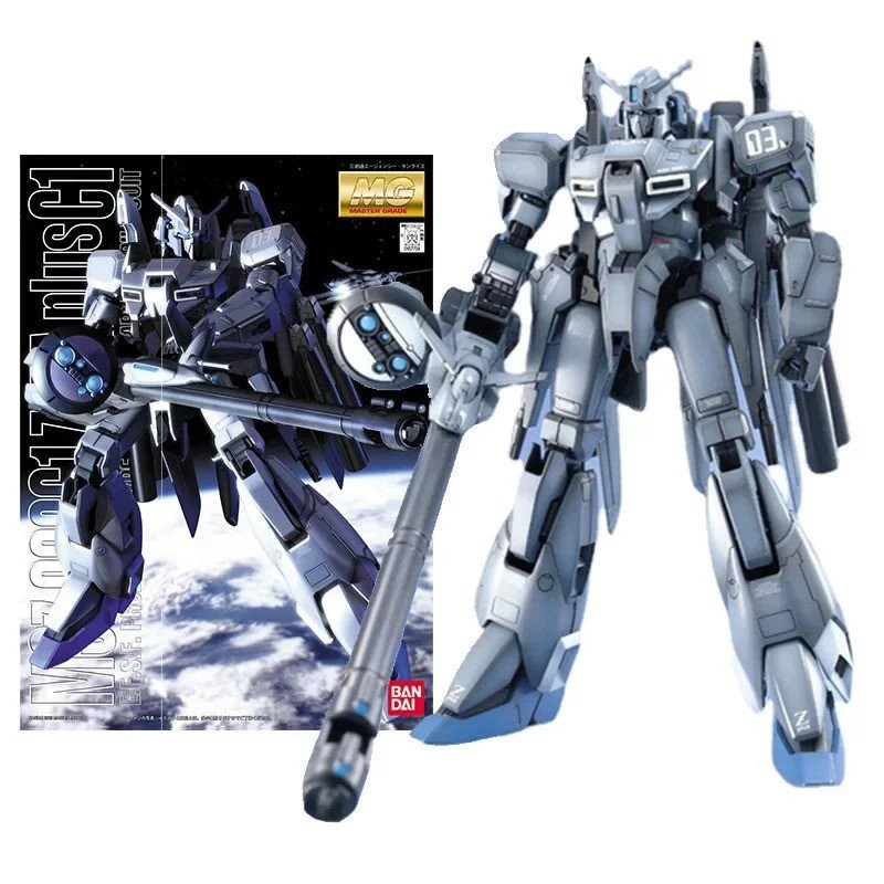 Bandai ของแท้ GUNDAM Model Kit อะนิเมะ MG Zeta PLUS MSZ-006C1 Collection Gunpla อะนิเมะ Action FIGUR