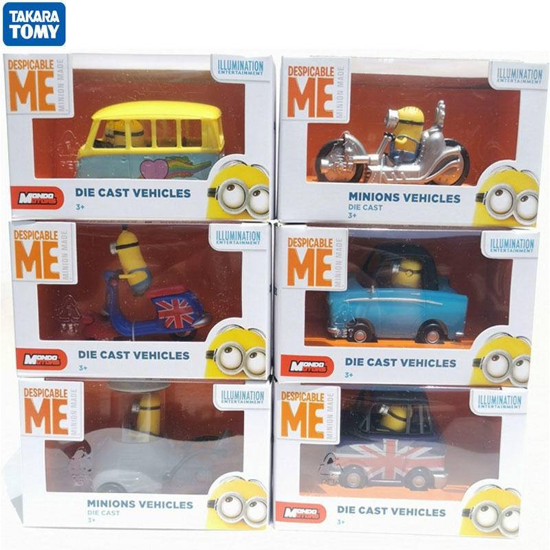 Tomica Takara Tomy Minions Alloy Car Bus volkswagen โมเดลรถจักรยานยนต์ของเล่น