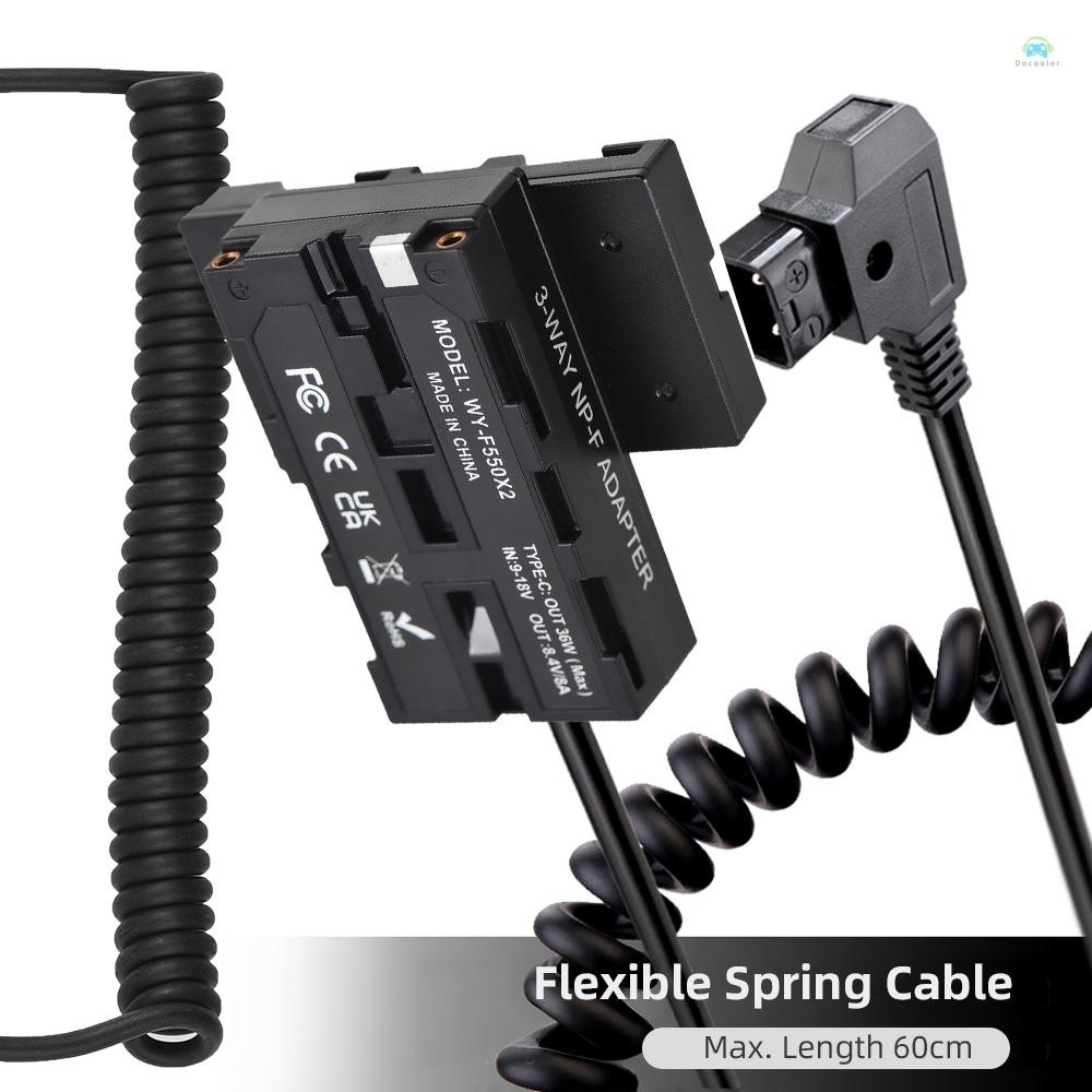Yb2 Power Adapter Dual-Sided F550 NP-F Dummy แบตเตอรี่ Cross-Shaped to D-Tap สายไฟ 5-12V Type-C สําหรับ Field Monitor ไฟ LED ไร้สาย V