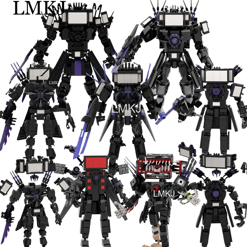 Moc Compatiable พร้อม Lego Skibidi Toilet Titan Super TV Man/Titan TVman Building Blocks Boys ของเล่