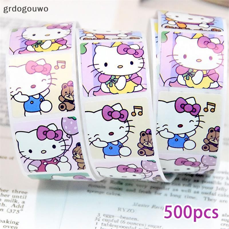 Grdog 500 ชิ้น/ม้วนน่ารักการ์ตูน Hello Kitty สติกเกอร์แล็ปท็อปโทรศัพท์ไดอารี่โน้ตบุ๊คตกแต่งสติกเกอร์ปิดผนึก Decal ของเล่นเด็กของขวัญ th