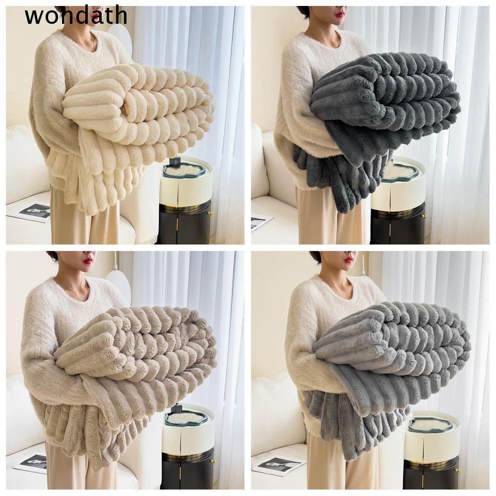 Wonda ผ้าห่มอุ่น, ผ้าห่มโยนสองด้านที่อบอุ่น, ผ้าห่มลายตุ๊กตาระบายอากาศนุ่มพิเศษที่เป็นมิตรต่อผิวหนัง