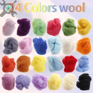 ตุ๊กตา DIY ใยขนแกะ พร้อมส่ง Needle Felting Kit จิ้มขนเฟลท์ พวงกุญแจ ทำมือ ตุ๊กตาใยขนแกะ ปักเฟลท์ พวงกุญแจ ทำมือ จิ้มเฟลท์ ปัก Random Color Wool Felt Handmade Felt Needle DIY Finger Cots Hand Craft Foam Wool Kit