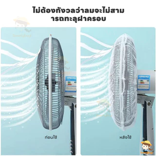 SWEETYBAYI ที่ครอบพัดลม ตาข่ายป้องกัน ป้องกันเด็กเอานิ้วแหย่พัดลม ซักได้ ไม่จางหาย 16-18 นิ้ว