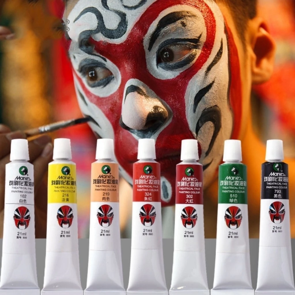 ❤ สีงิ้ว สีทาหน้า สีเพ้นท์หน้า พรางหน้า บอดี้เพ้นท์ กิจกรรมปาร์ตี้ ภาคสนาม ไร้สารพิษ ล้างออกง่าย เกรดพรีเมี่ยม ❤