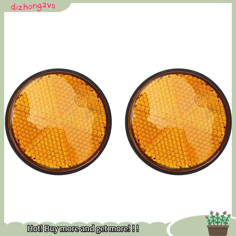 [dizhong2vs]2 ชิ้น 2" Round Orange Reflector Universal สําหรับรถจักรยานยนต์ ATV Dirt Bike