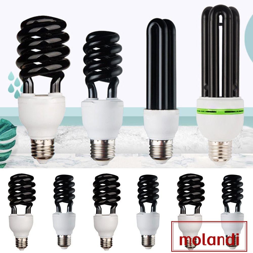 Molandi UV Black Light, 12V 110V 220V รองรับไฟ LED เกลียว, E27 แสง UV อัลตราไวโอเลต CFL เพาะพันธุ์หลอดไฟ