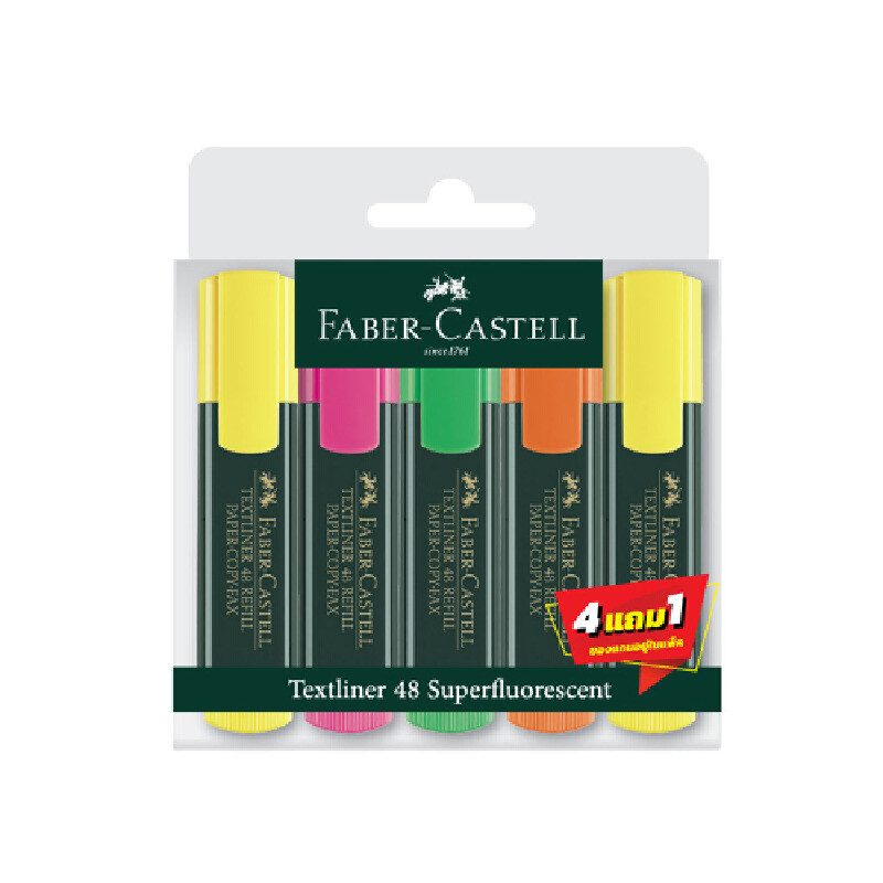 Faber Castell ปากกาเน้นข้อความ Pack 4