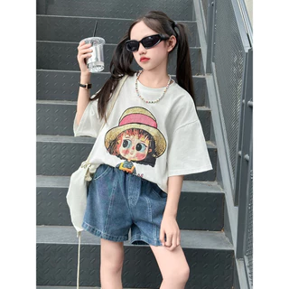 (จัดส่งตลอด 24 ชั่วโมง)KIDS PRINCESS เสื้อยืดแขนสั้น แฟชั่นฤดูร้อน สําหรับเด็กผู้หญิง และเด็กผู้ชาย 2025 T132