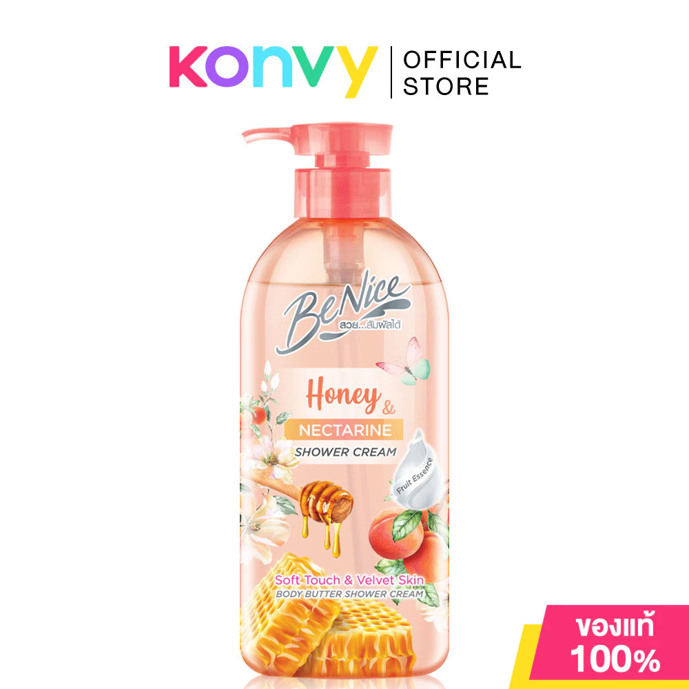 BeNice Shower Cream Honey & Nectarine Body Butter 450ml.
