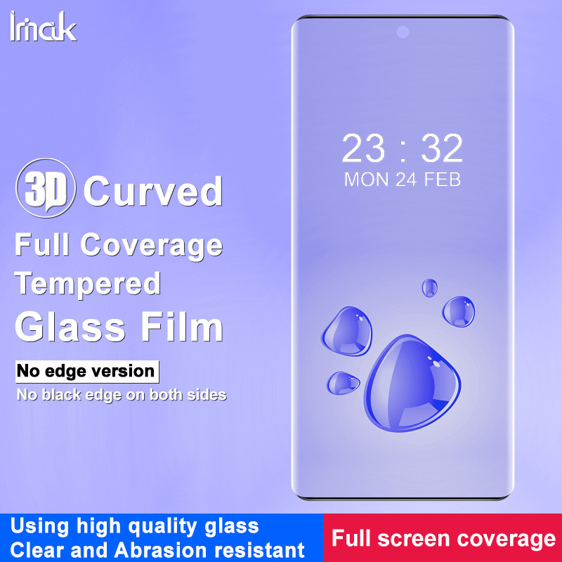 Imak สําหรับ Vivo X200 Pro 5G กระจกนิรภัยใส 3D โค้งคลุมทั้งหมดฟิล์มป้องกันหน้าจอ