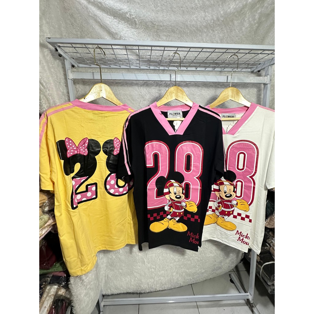 READY MICKY V-NECK BLOUSE FLOWER BRAND