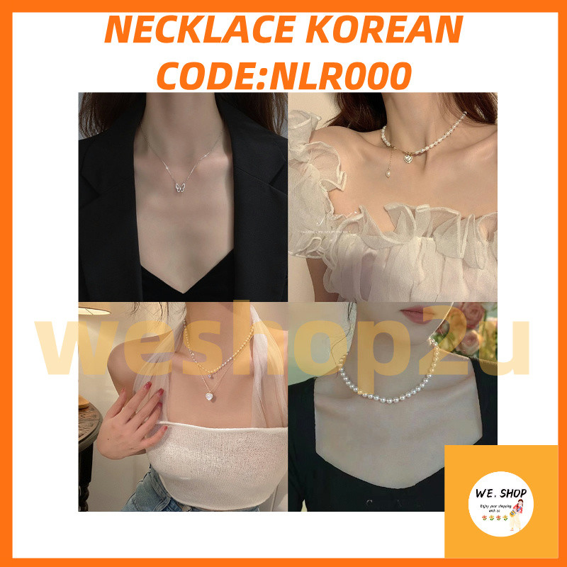 สร้อยคอเกาหลี Love Heart Simple Gold Sliver Chain แฟชั่นผู้หญิงเครื่องประดับหมี Choker-NLR000 เวอร์ช