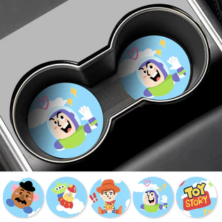 Toy Story Car Coaster รถผลิตภัณฑ์ที่ดี Creative ถ้วยน้ํา Mat เครื่องประดับภายในรถแผ่นกันลื่น Universal