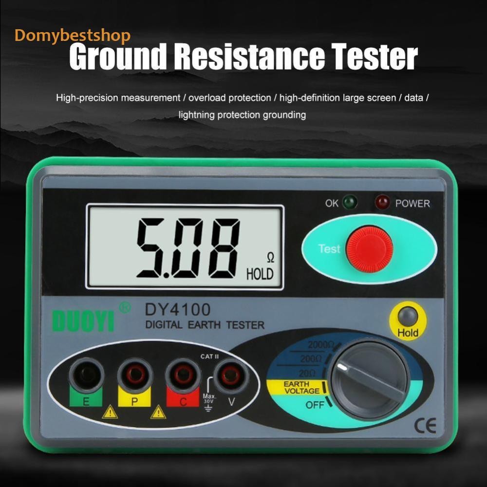 Dy4100 Insulation Digital Earth Meter Earth Ground Resistance Ohm Tester [Domybestshop.th]