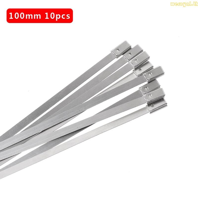 Weroyal 10x Self Locking Cable Ties สแตนเลส Zip Ties Heavy Duty Exhaust Wrap