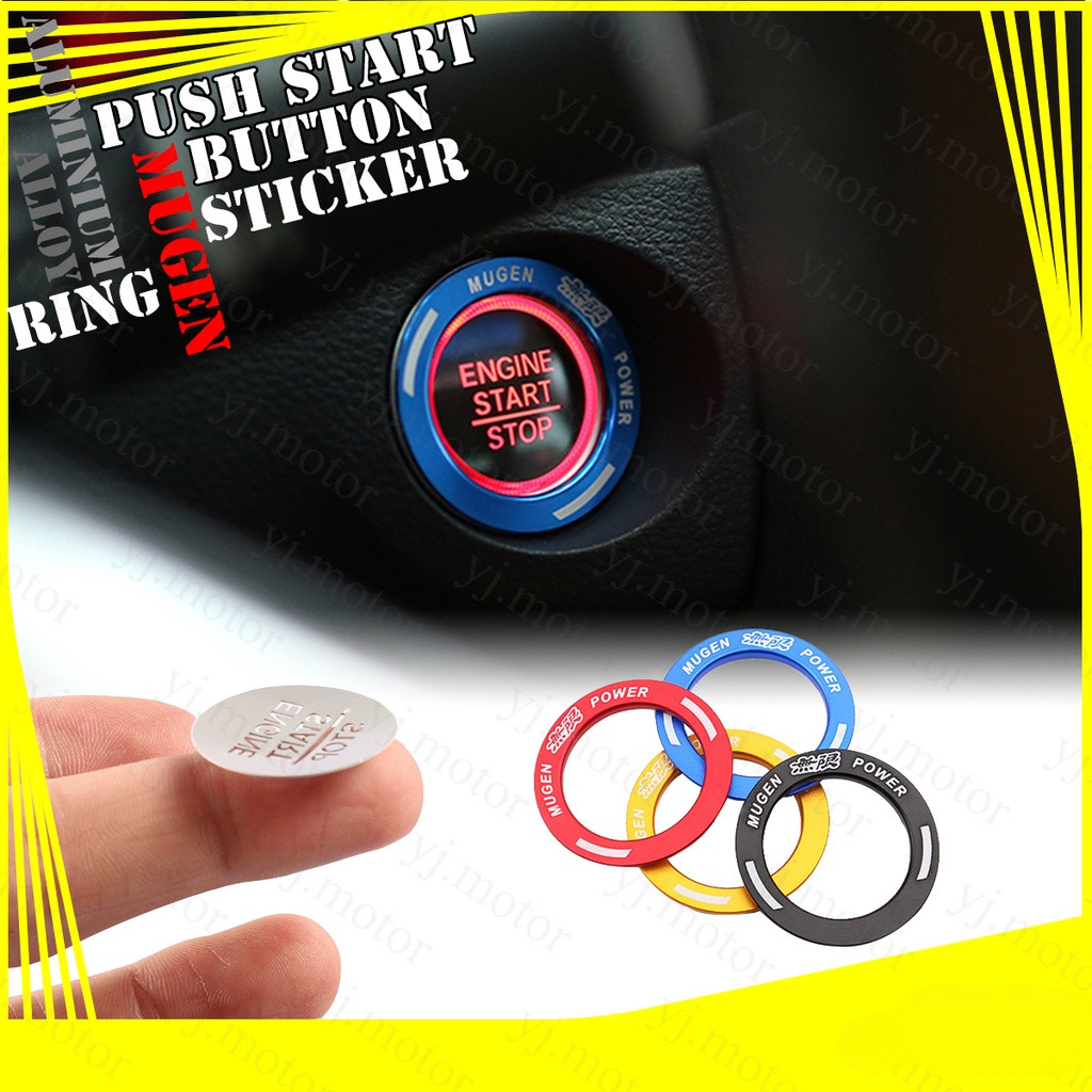 Xm-สําหรับ2016 - 2020 Honda Civic FC Push Start Button Ring Push Button Knob Key Switch Ring Trim Mu