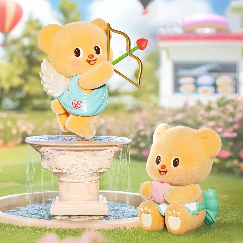 Waitky Authentic Butter Bear Sweet Daily Series Blind Box Plush Butter Bear ของขวัญตกแต่งตุ๊กตาน่ารักทั้งหมด 6 สไตล์ซ่อน