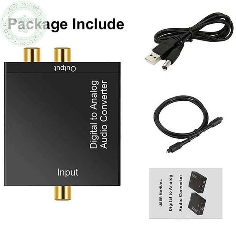 Pusky Optical Coax Toslink Digital to Ana Converter อะแดปเตอร์เสียงสเตอริโอ RCA L/R TH