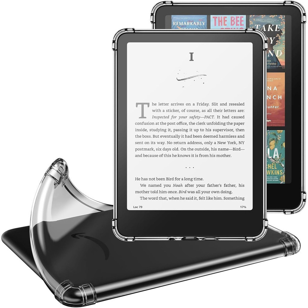 Moko สําหรับ 7 " Kindle Paperwhite (12th Generation-2024) และ Kindle Colorsoft Signature Edition 2024 Ultra Thin Clear ยืดหยุ่นโปร่งใสนุ่ม TPU ผิวกันชนฝาหลัง Shell