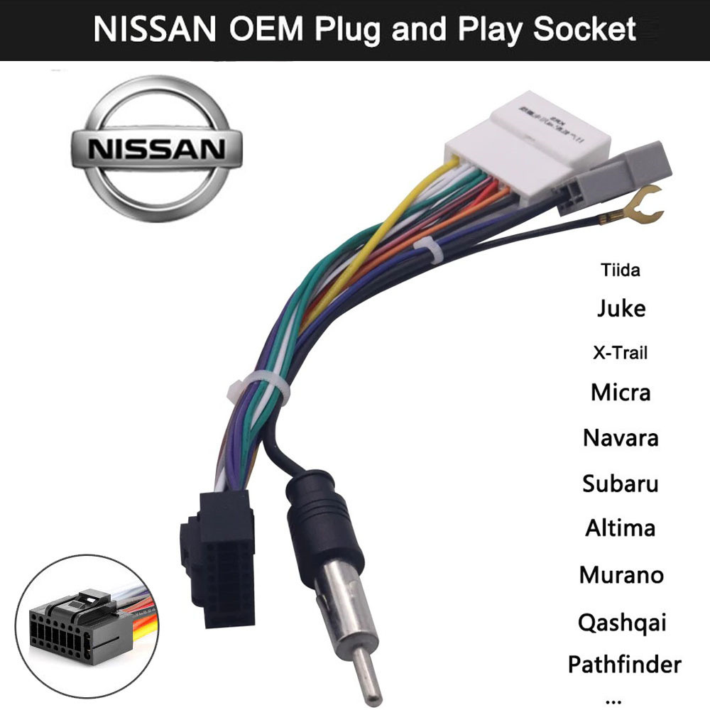 Universal หญิงสายไฟรถวิทยุ Adaptor Connector ปลั๊กสายไฟสําหรับ Nissan Qashqai Tiida Liwei