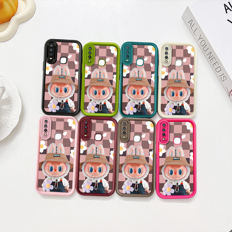 กระดานหมากรุกดอกไม้ LABUBUเคสโทรศัพท์สําหรับVIVO Y02S Y11 2019 Y12 Y12i Y12S Y12A Y15 Y15S Y15A Y01 Y16 Y17 Y17S Y19 Y5S Y20a Y20i Y20
