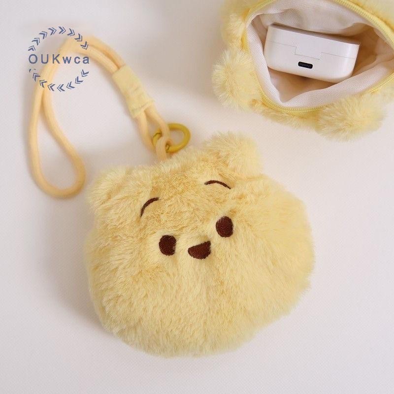 Oukwca น่ารัก Winnie The Pooh หูฟังกระเป๋าเก็บกระเป๋าอเนกประสงค์ Haircoat กระเป๋าสตางค์ใหม่